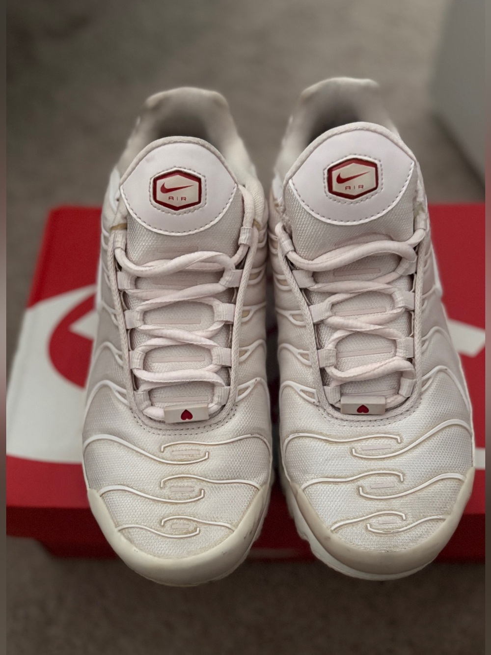 Nike White and Pale Pink